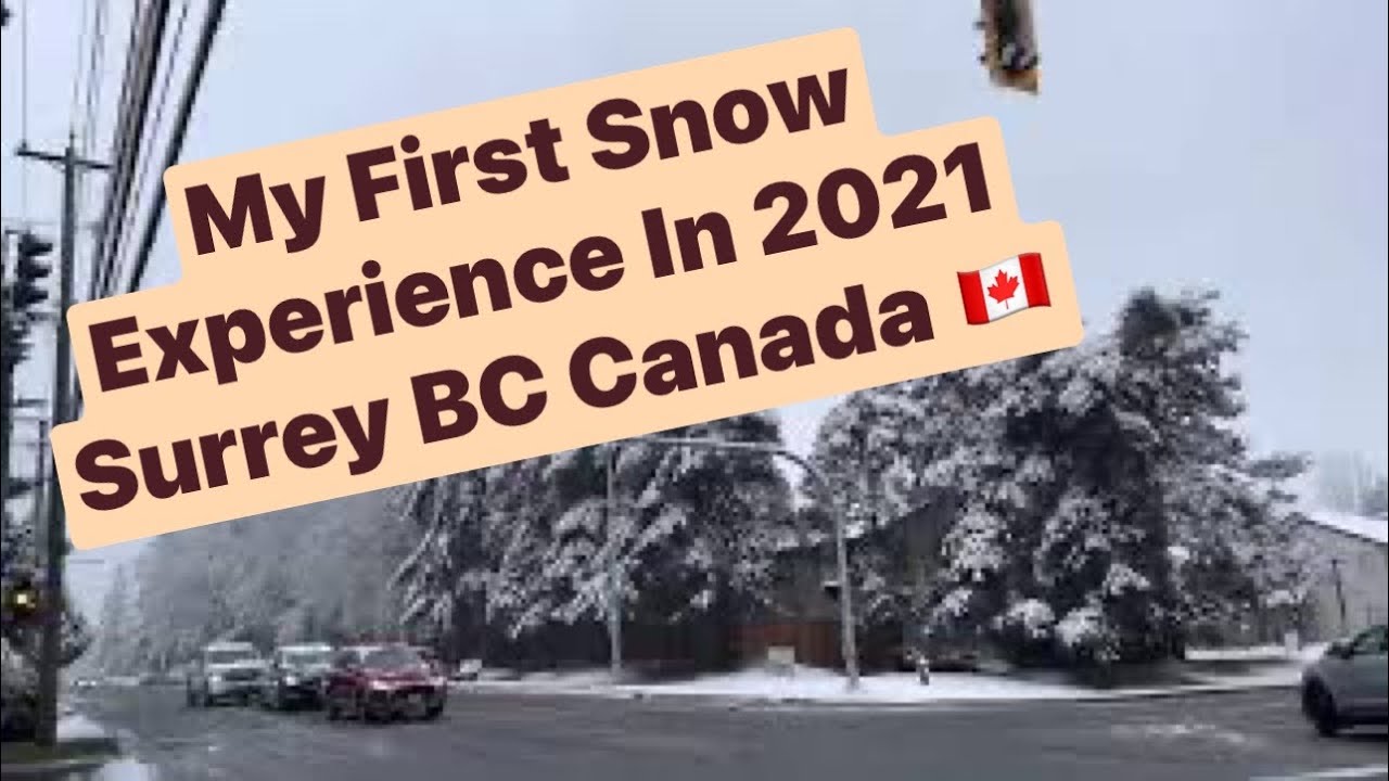 SNOWFALL in SURREY BC Canada 🇨🇦 2021