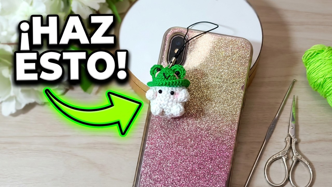 FANTASMITA A CROCHET (llaveros para decorar nuestros celulares)