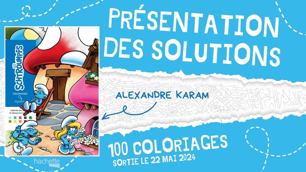 Les Schtroumpfs - coloriages mystères Hachette Heroes - SOLUTIONS