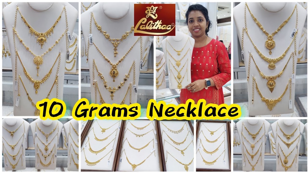 Light Weight Necklace from 10 Grams/ Lalithaa Jewellery Coimbatore,Kolkata & Fancy Necklace Designs