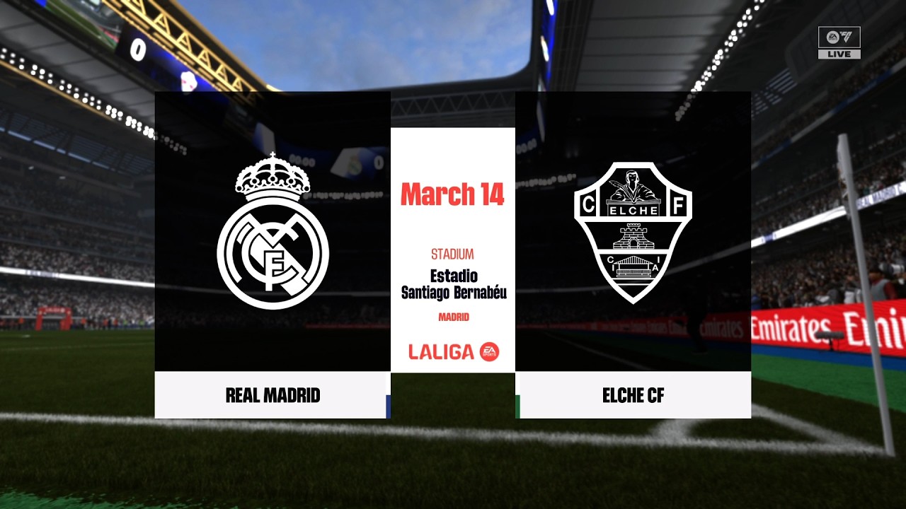 REAL MADRID vs ELCHE CF | LaLiga | FC 26 | gameplay