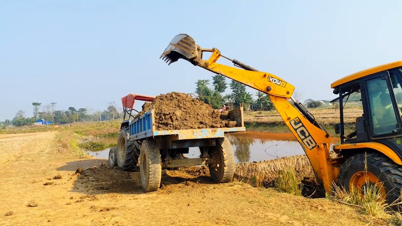 JCB 3DX | Sonalika 47 RX| Sonalika 750 Di | Trolley Loading video 💯🚜💯#tractor#loading #video#JCB