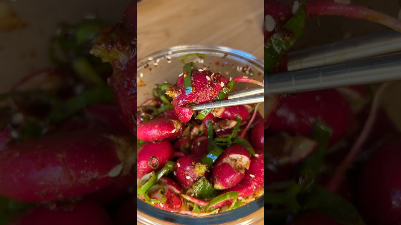 Koreanische Radieschen ✨ (Rezept in den Kommentaren) #easyrecipe #gesundeern&auml;hrung