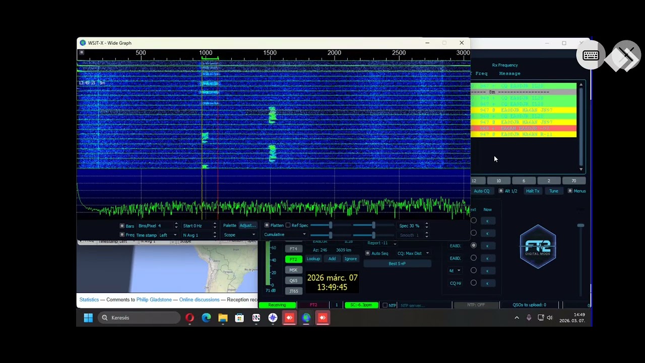 EA8DJR de HA6AN FT2 qso on 40MHz
