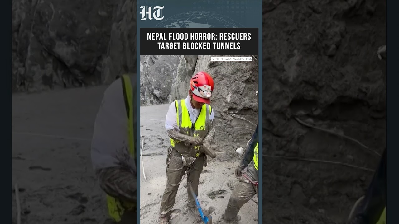 Nepal Floods: Rescue Teams Work to Reach Hundreds Trapped in Hydropower Tunnels #Shorts