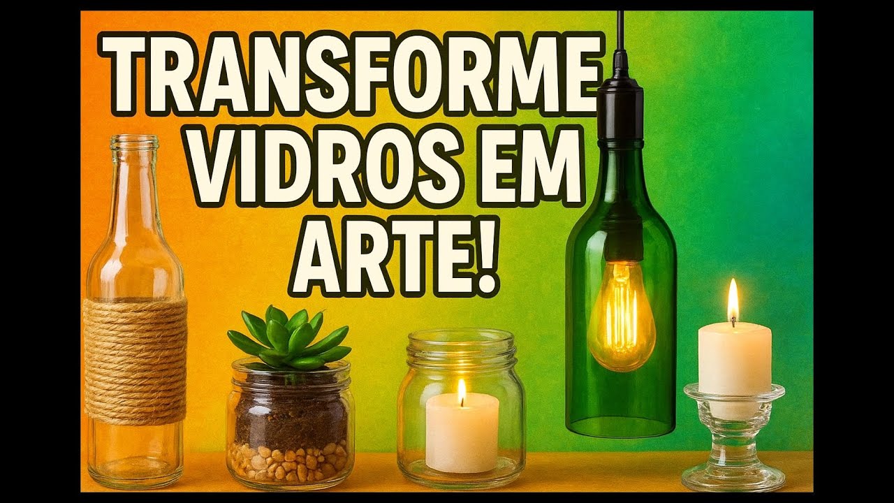Arte com Vidros #DecoraçãoCriativa #Reaproveitamento #artesanatocaseiro#ideiasbrilhantes