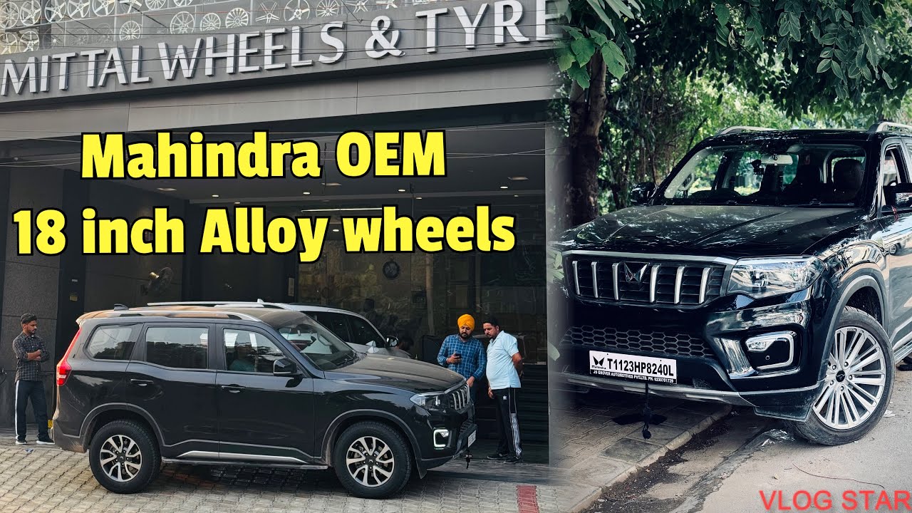 Chandigarh Challan के डर से 20 से 18 inch डलवा दिये | Mahindra OEM 18 inch Alloy wheels