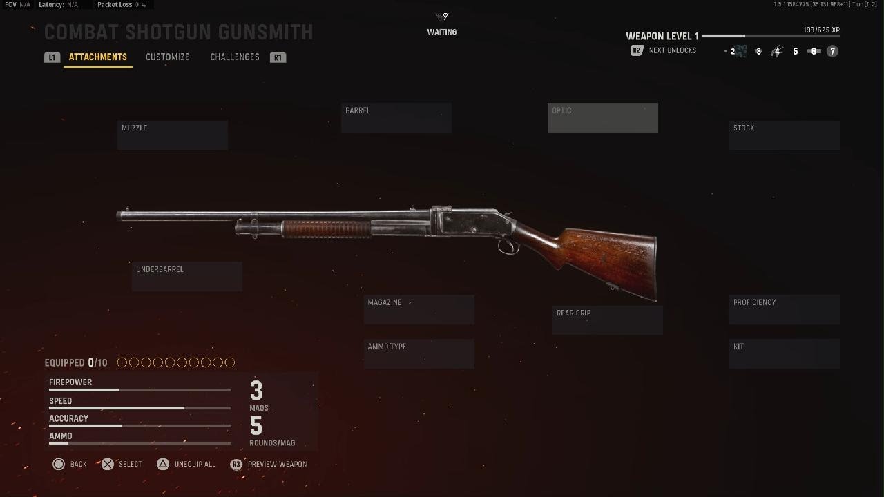 VANGUARD - All Shotgun Attachments ~ COMBAT SHOTGUN