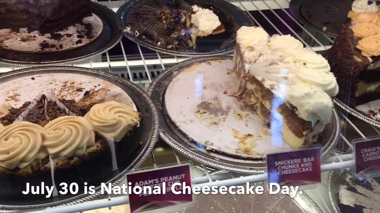 Half-price cheesecake slices at The Cheescake Factory