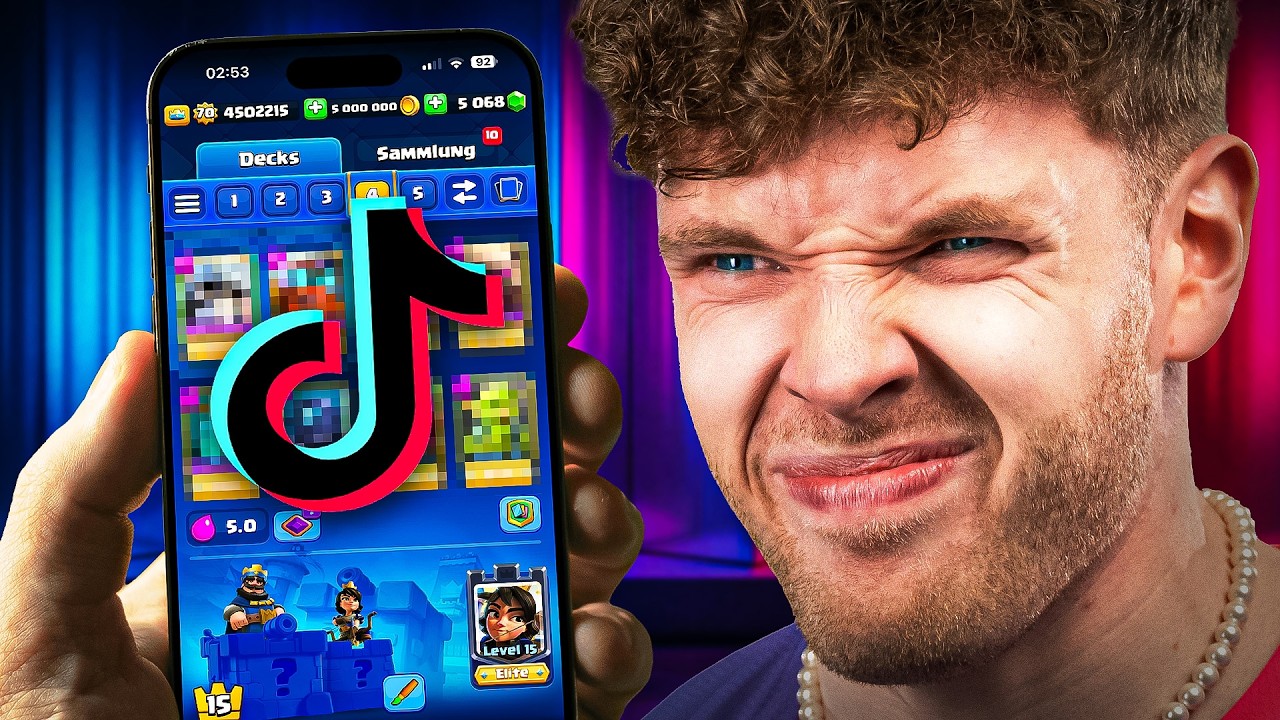 😱🤯ICH SPIELE TIKTOK-DECKS auf 15.000 TROPHÄEN... (und bereues es) | Clash Royale Deutsch