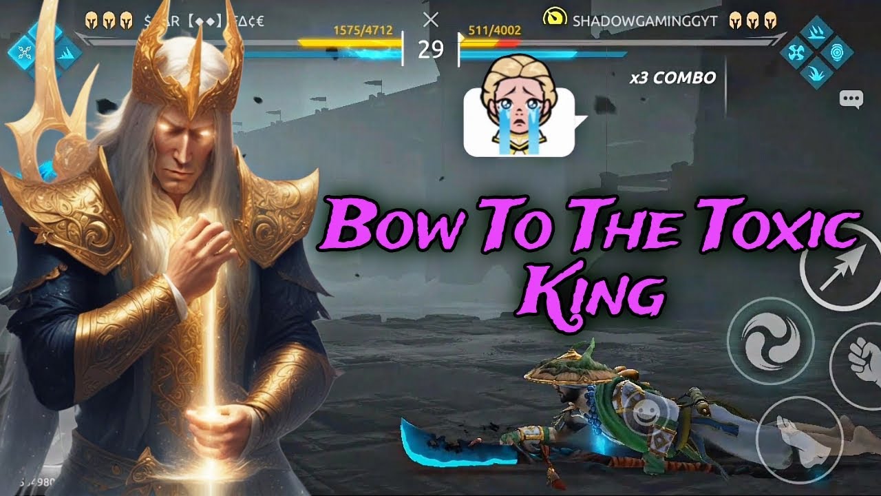 Nail Biting Fight Ends With Toxicity 🥶🔥 | Shadow Fight 4 Kotl || Shadow Fight 4 Arena ⚔️