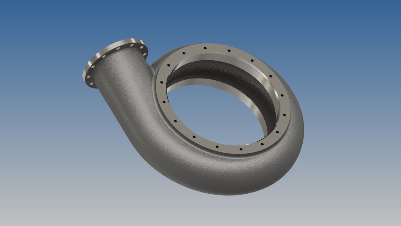 Autodesk Inventor 2019 exercise model for intermediate user-Pump Shell