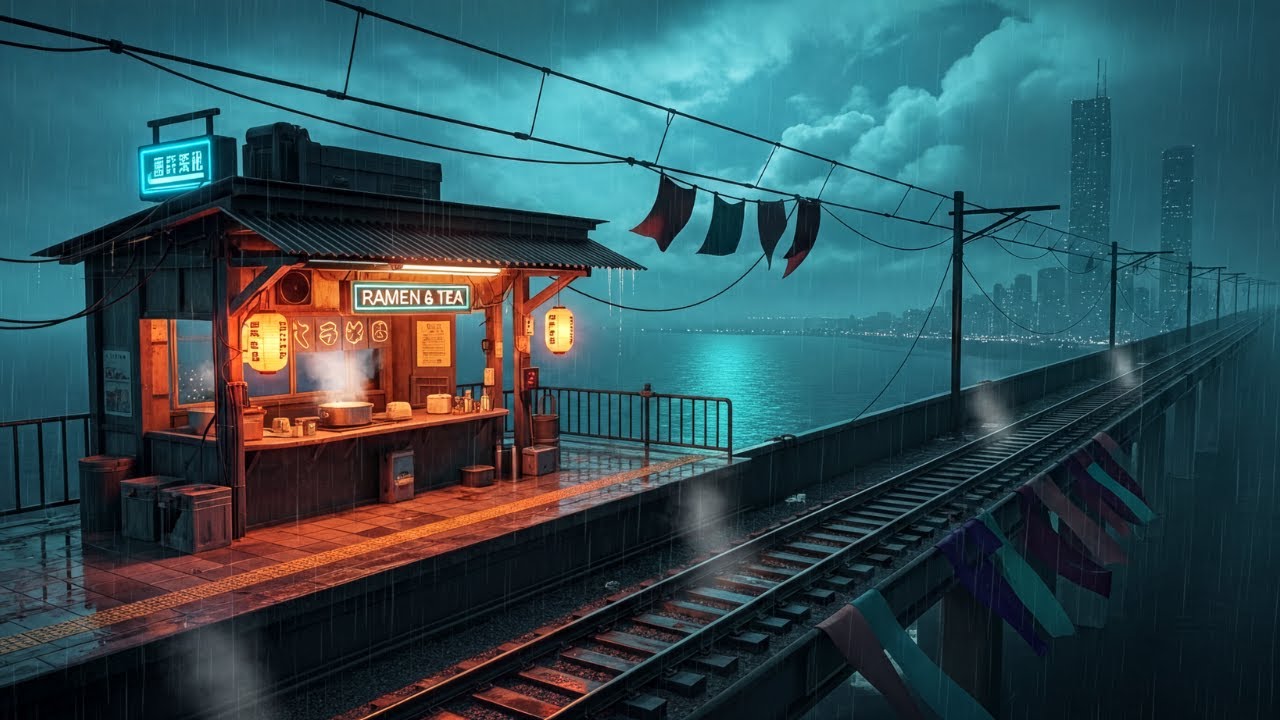Lofi Chill Beats 🎧 Heavy Rain Sounds | Lofi Music for studying, chill and relax
