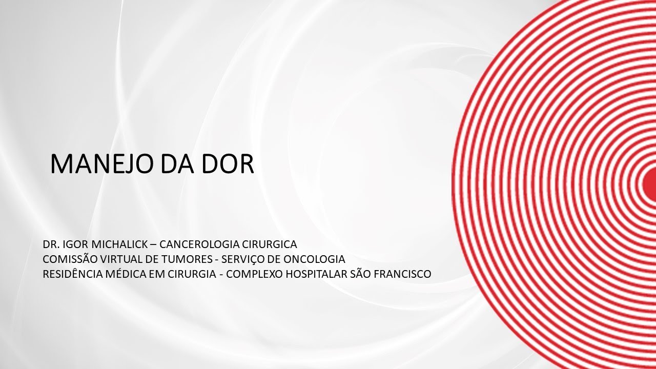 MANEJO DA DOR