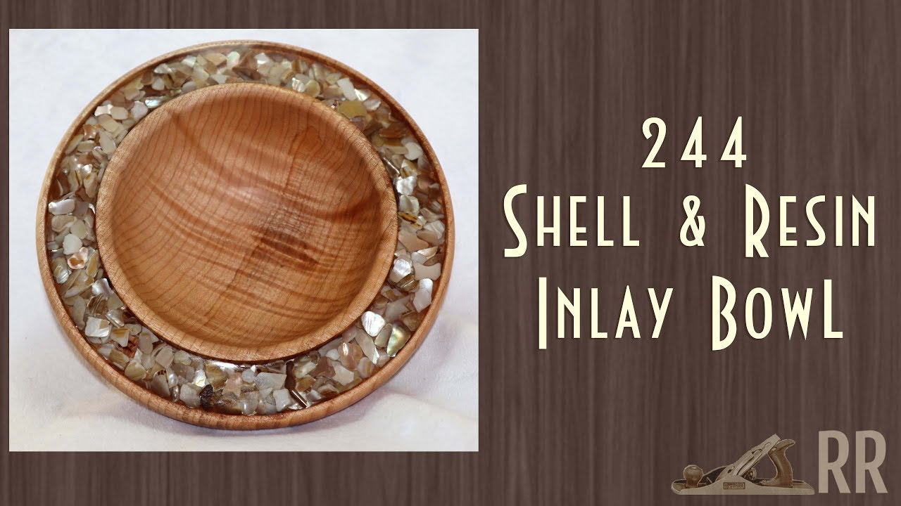 Shell and Resin Inlay Bowl Woodturning 244