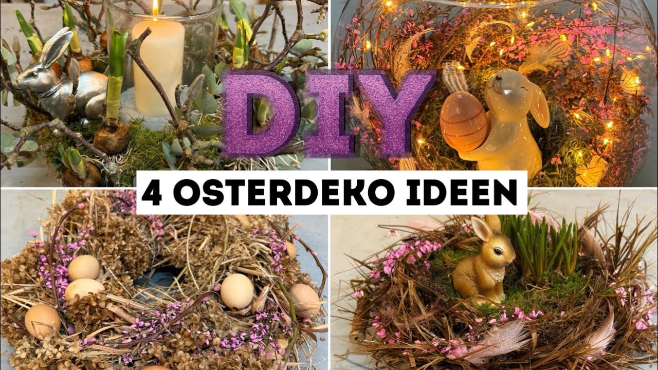 4 OSTERDEKO Ideen zum selber machen | Step by Step Videos in der Beschreibung 
