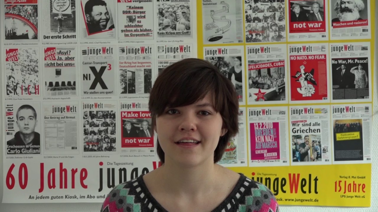 70 Jahre junge Welt: Gru&szlig;wort von Marina Jakob