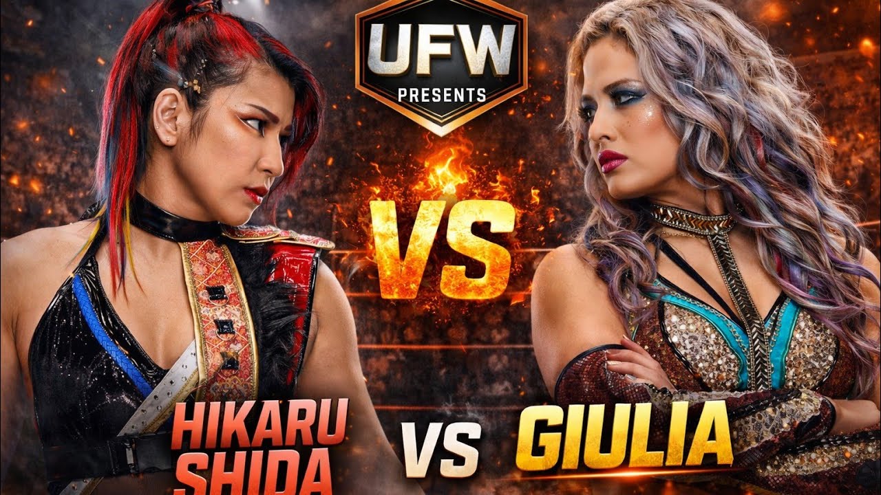 UFW - Hardcore Match Giulia defends the NJPW Strong Championship against Hikaru Shida #wwe2k25