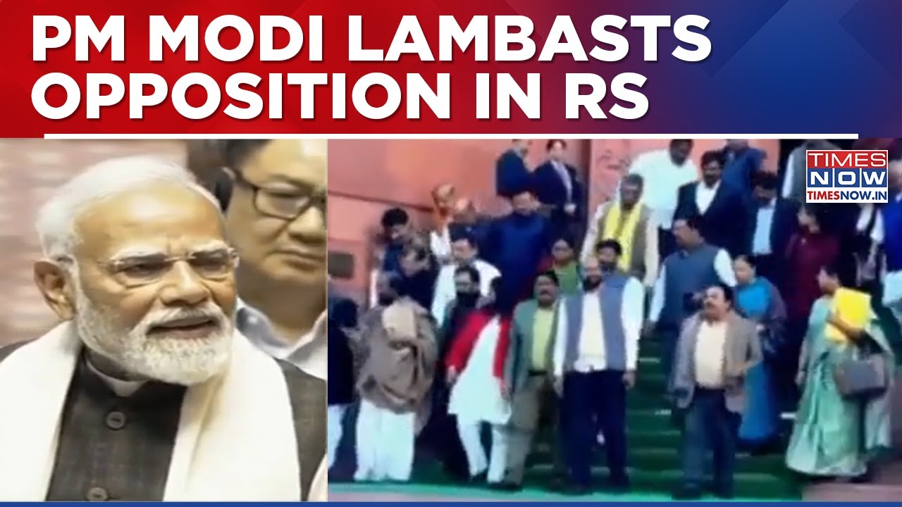 PM Modi Targets Congress In Rajya Sabha Amid Ruckus; Says Opposition Motivated By Hatred