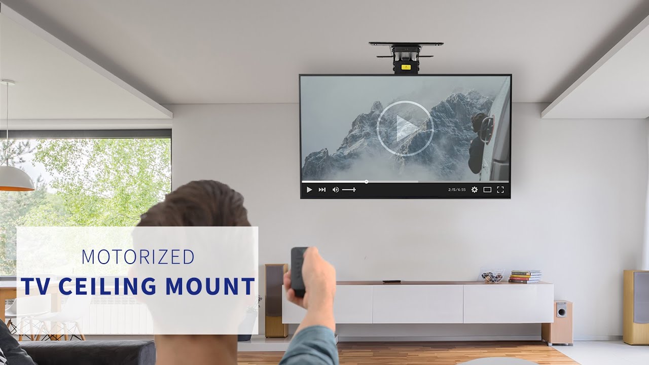 MOUNT-E-FD85 Electric Flip Down Ceiling Mount for 40&rdquo; to 85&rdquo; TVs by VIVO