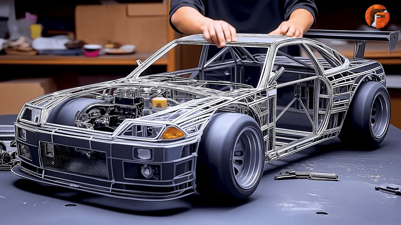 Building $2,500 RC Nissan GT-R With Real Mechanisms: Step-by-Step Guide by @RC Play Ground