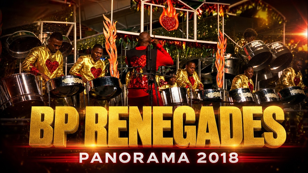 STEELPAN -TRINIDAD AND TOBAGO PANORAMA 2018 LARGE  BANDS 1 BP RENEGADES