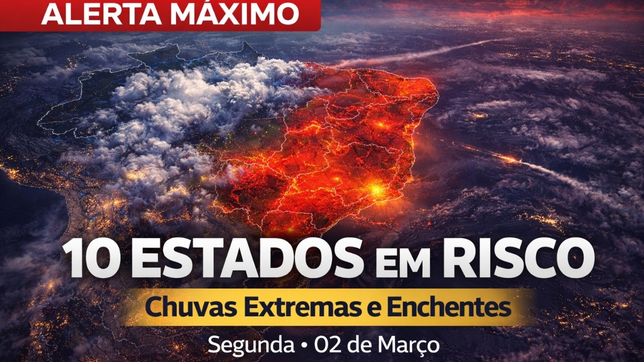 ALERTA MÁXIMO DO INMET: Nordeste, Norte e Centro-Oeste Sob Risco de Enchentes