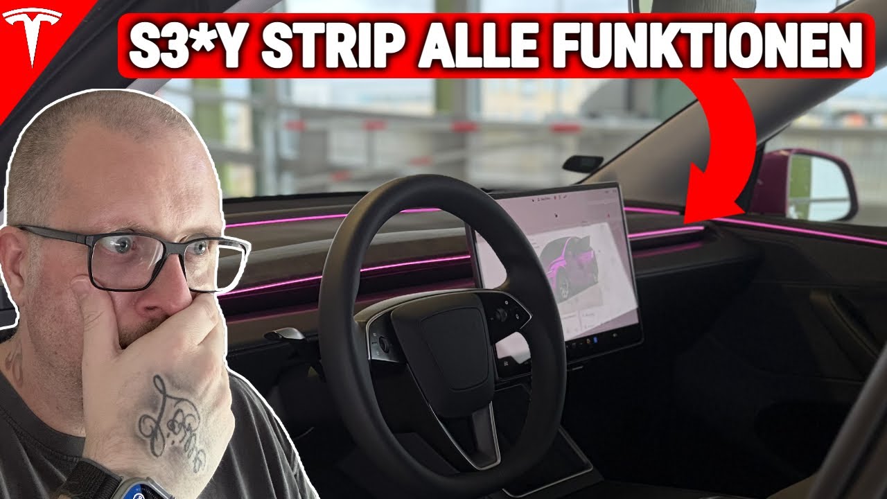Der neue S3XY Strip im Tesla Model Y ist krasser als gedacht – LIVE im Model Y! 😳