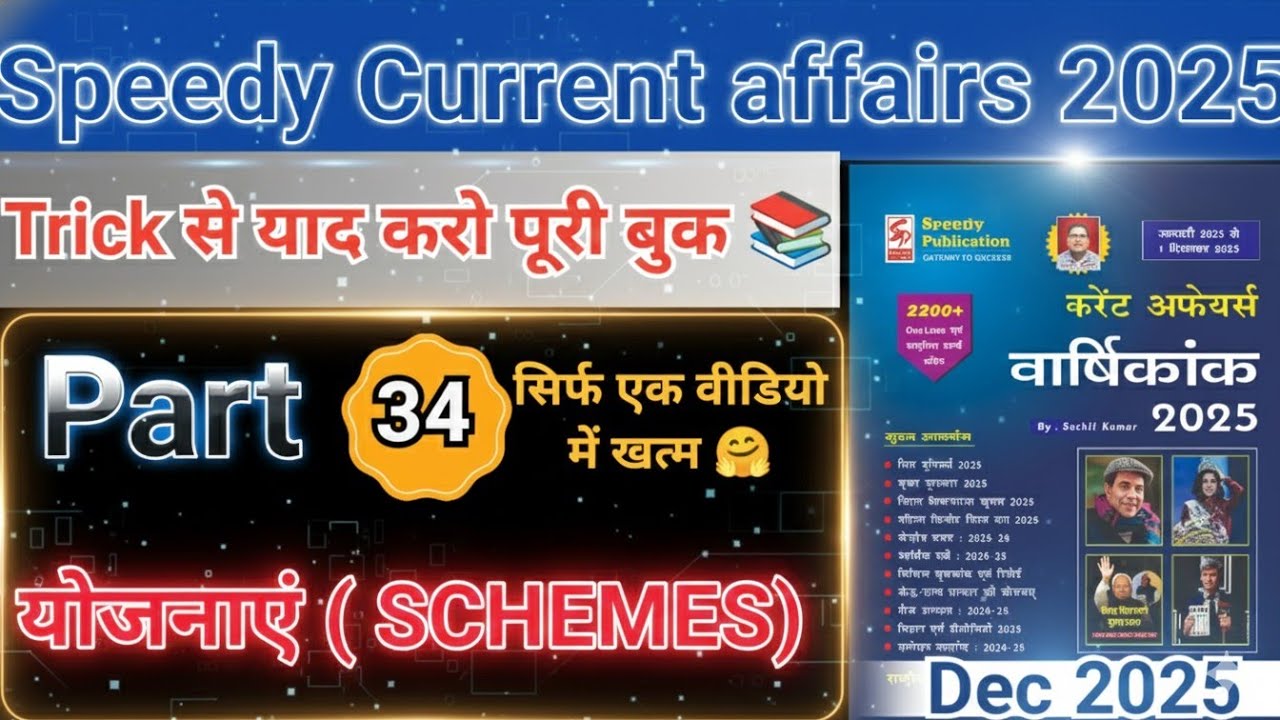 Speedy Current affairs with Tricks😯|| Yojna  2014-25  || हमेशा के लिए याद करो ‎ || Most Imp Topic