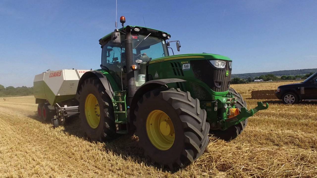 Hurst Haylage. Harvest 2016. Gloucestershire U.K. (4K)