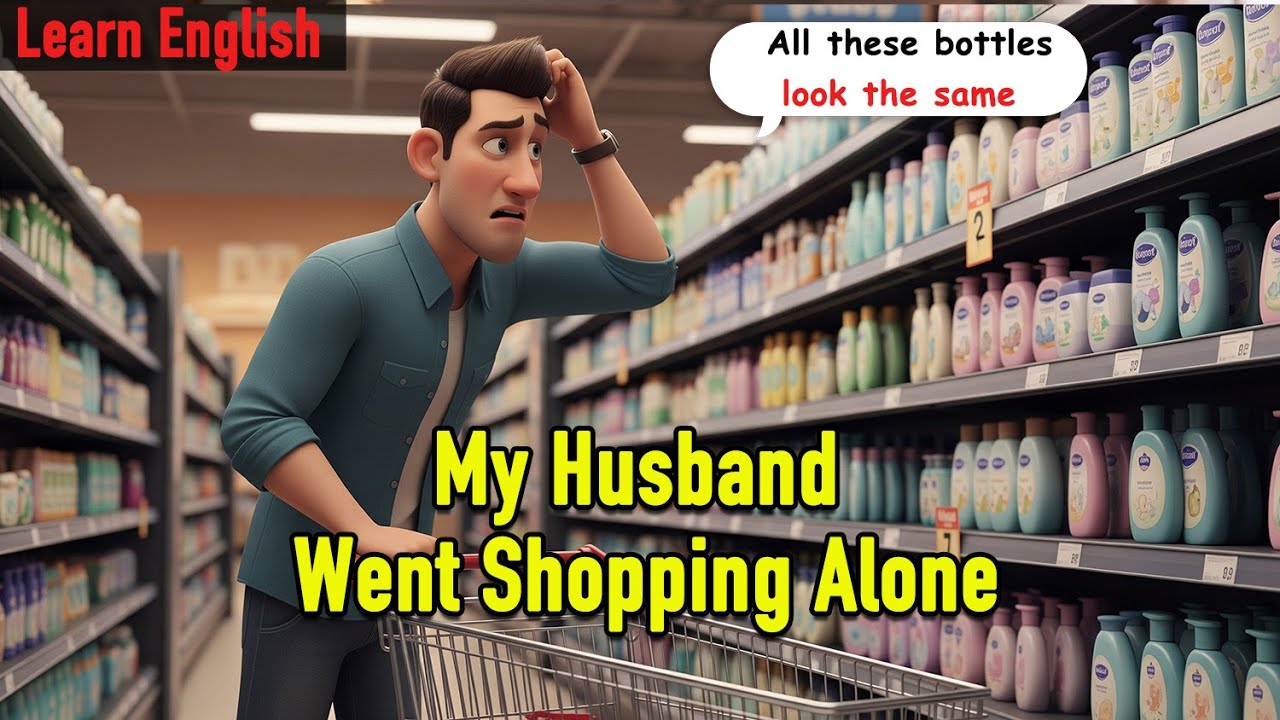 🛒 Мой муж пошёл за покупками один 😅 | Практика аудирования A2-B1 | Медленный разговорный английский