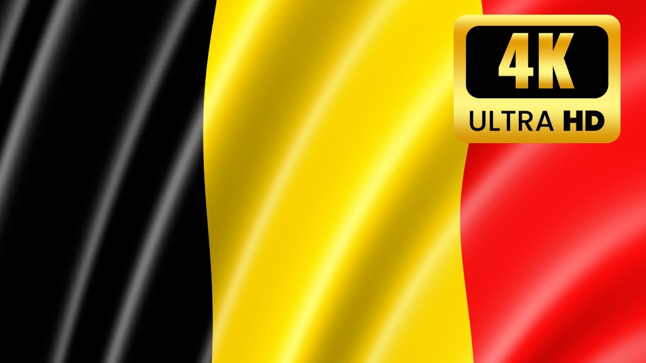 Belgian Flag | Flag of Belgium | Belgian Flag Waving (4K UH)