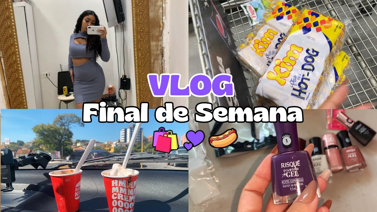 VLOG: Um fim de semana comigo | Fiz hot dog + Comprinhas de Esmalte 💖🌭