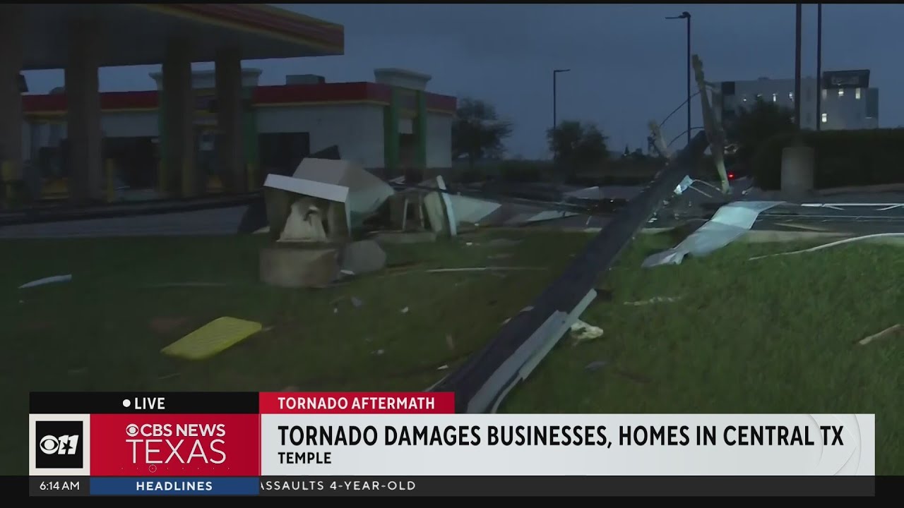 Tornado rips through homes, businesses in central Texas