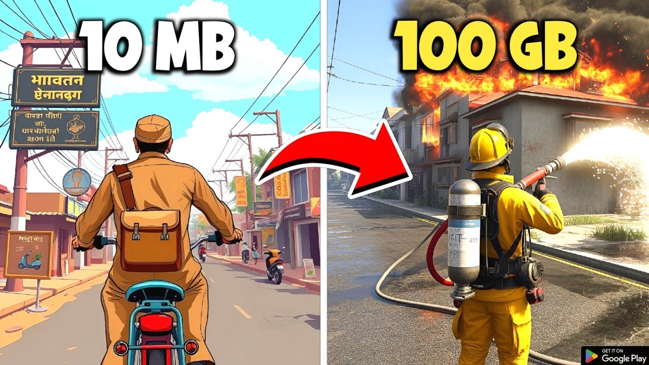 10MB VS 100GB Simulator Games On Mobile !!