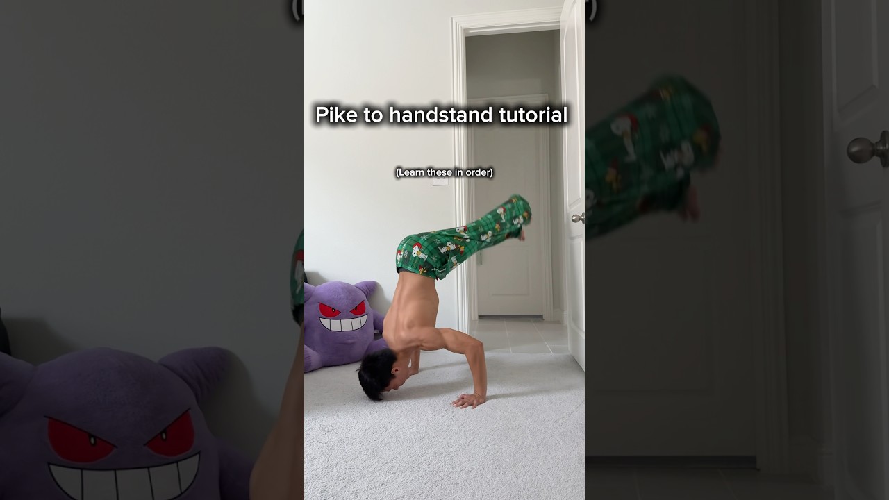 Pike t handstand tutorial#fitness #motivation #calisthenics #gymmotivation #handstandpushup #shorts