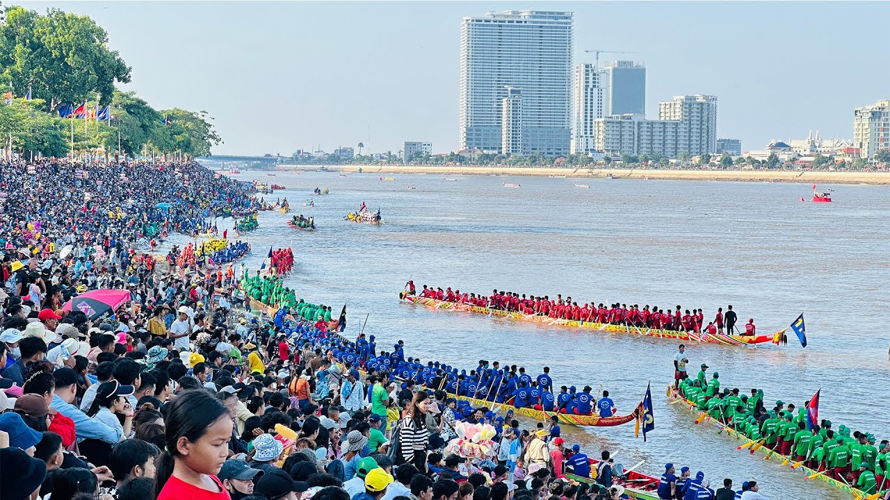 Cambodia Water Festival 2024 Amazing Boat Racing In Phnom Penh #streetfood #food #travel #khmer #sex