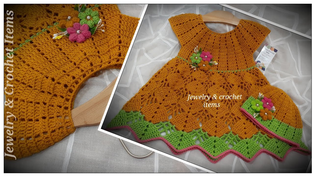 Easy & Stylish Crochet Frock For Girl (Part 1)
