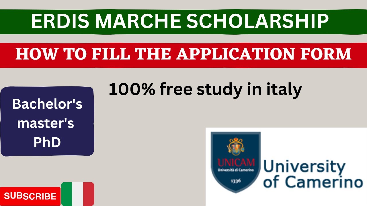 ERDIS MARCHE SCHOLARSHIP/ HOW TO APPLY/ APPLICATION PROCESS