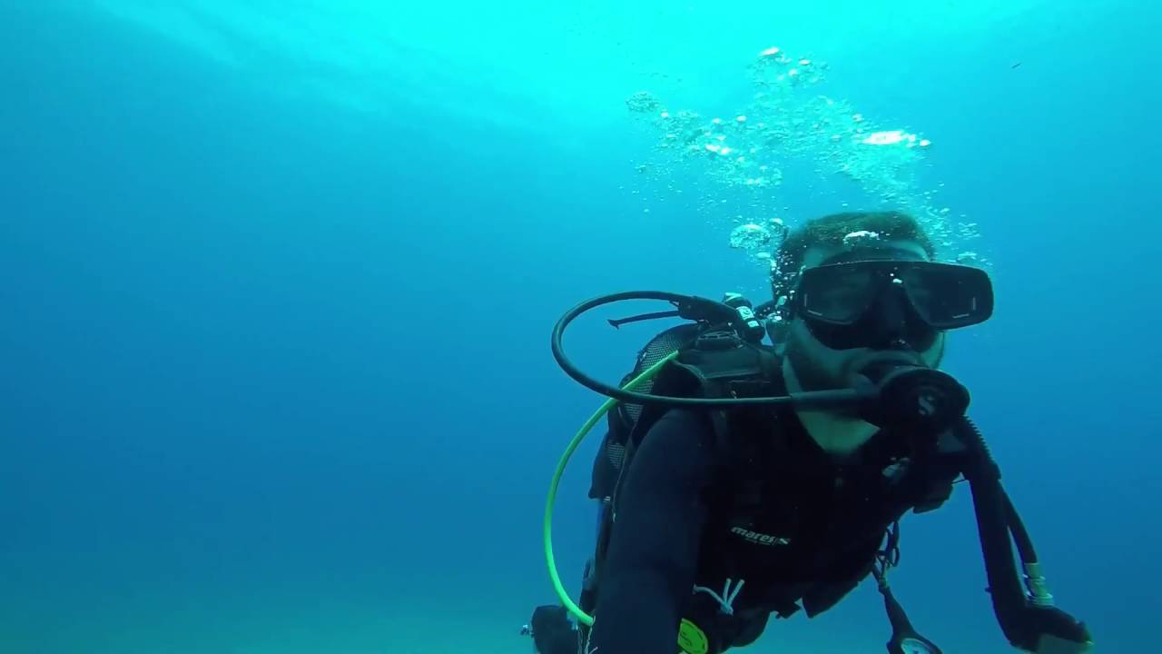 Wreck diving(Panagis wreck) at Fleves island, Greece