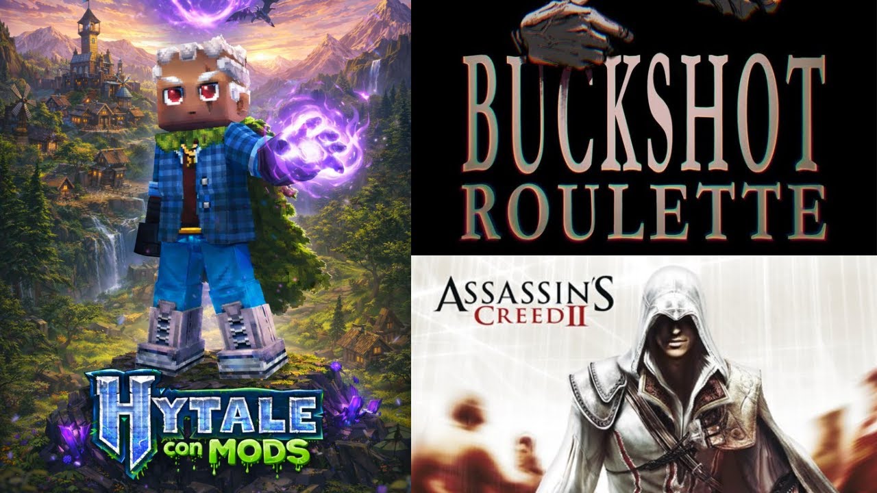 🔴 ASSASSIN’S CREED 2 🗡️ + BUCKSHOT ROULETTE 😱 + HYTALE 🌍 | EN VIVO