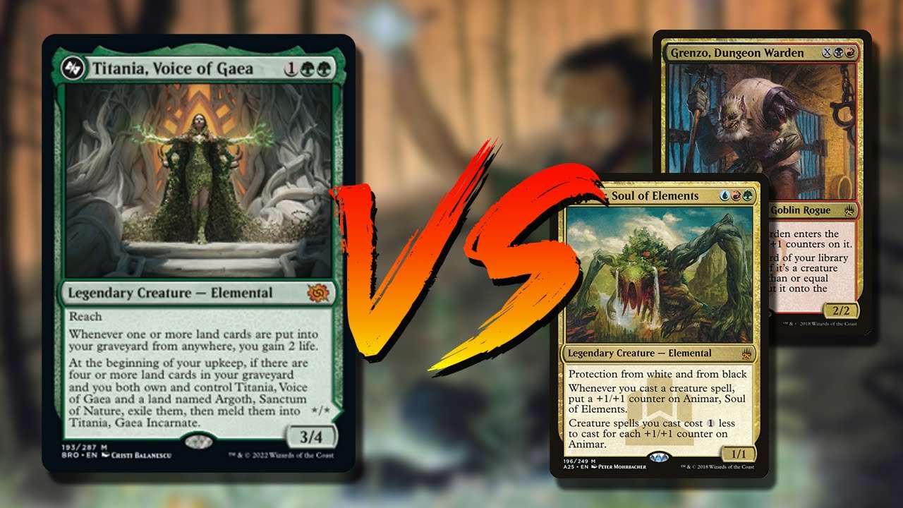 Can We Meld Her? | Titania Voice of Gaea EDH Game Play | 1v1 CMDR / Commander | tribalkai