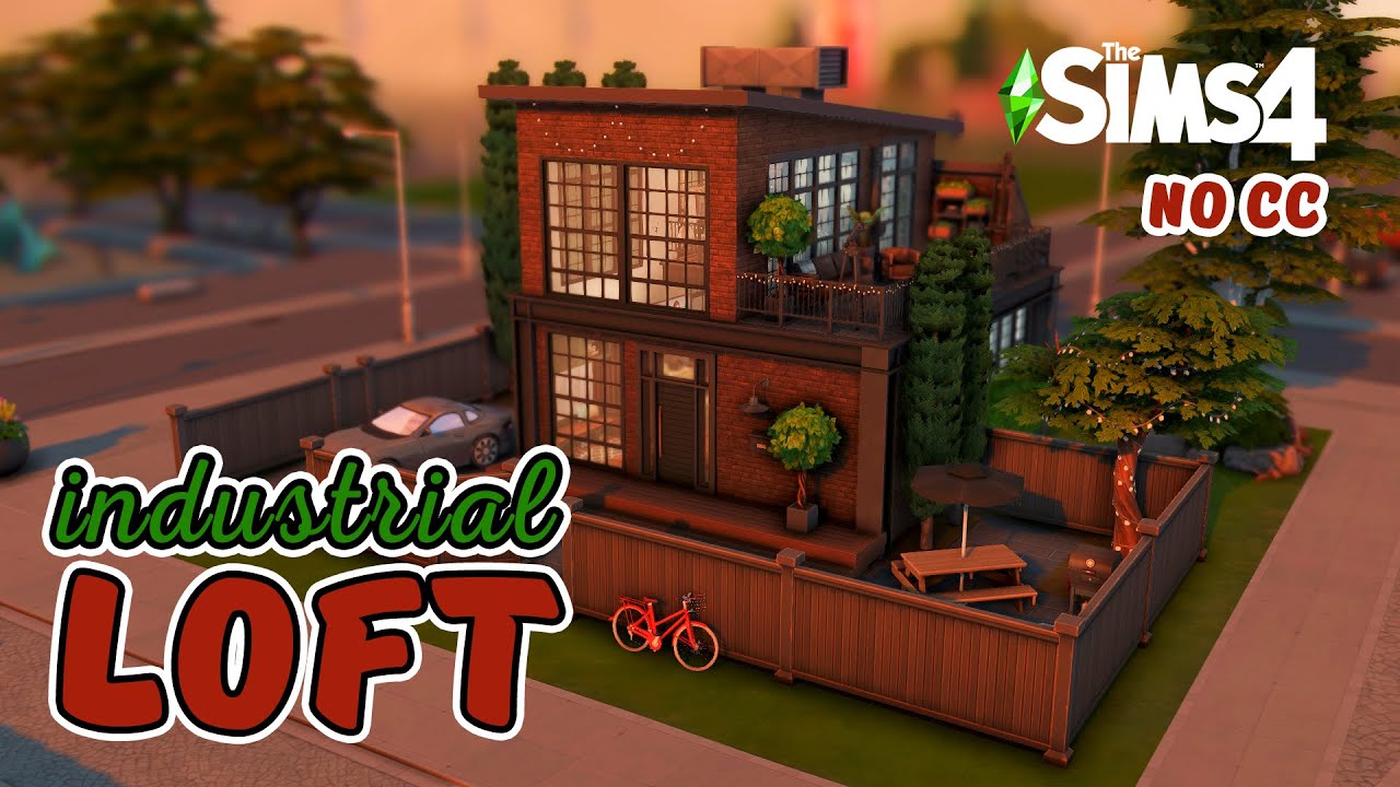 Industrial Modern Loft 🌆 The Sims 4 | ASMR Speed Build | NO CC