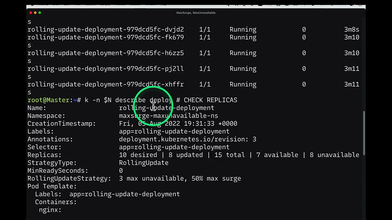Certified Kubernetes Application Developer - MaxSurge MaxUnavailable