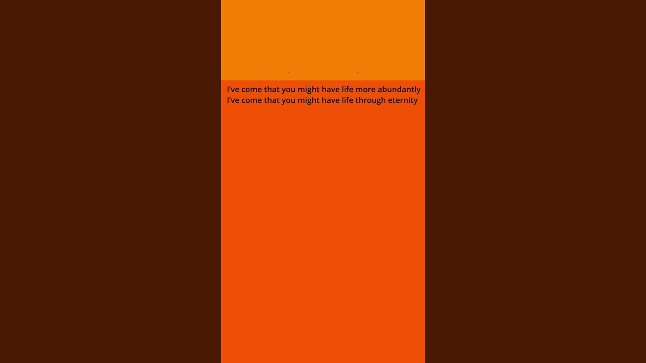 More Abundantly - Travail Ténor