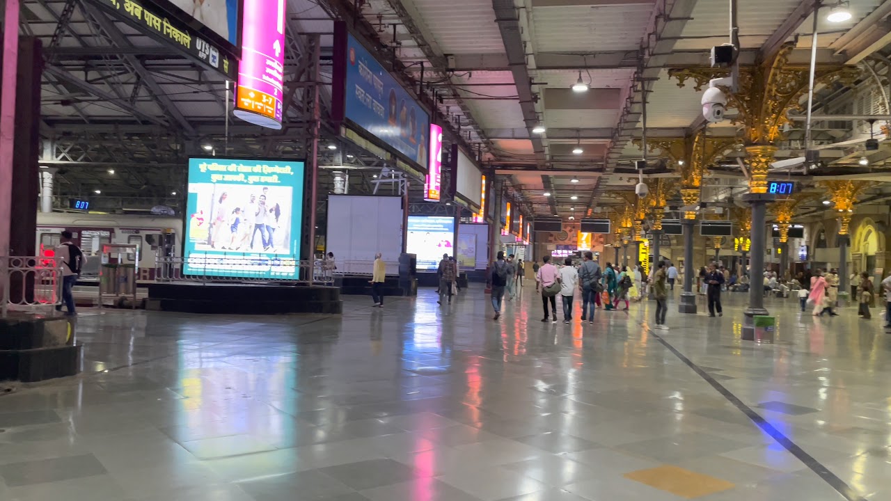 Inside Chhatrapati Shivaji Maharaj Terminus Railway, Mumbai, India