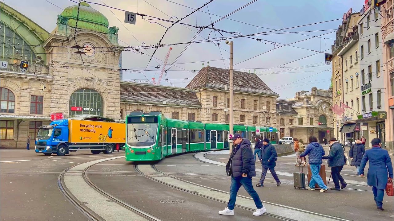 Basel🇨🇭Switzerland || Railway Station, Walk in the City || Travel Guide