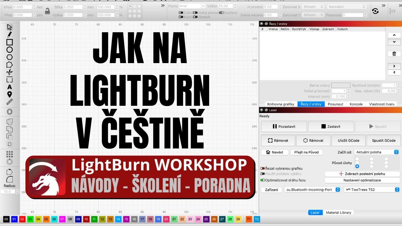 Naučte se ovládat LightBurn v češtině