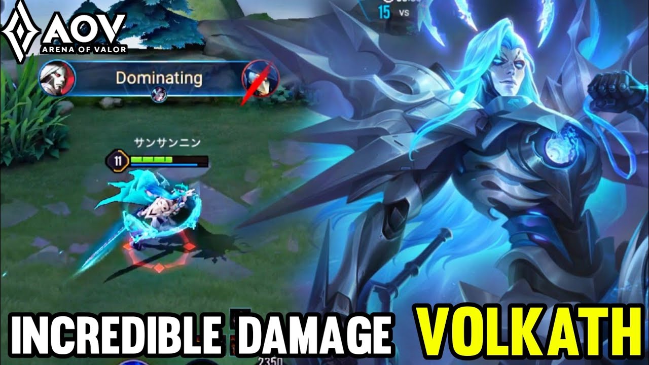 AOV : VOLKATH GAMEPLAY | INCREDIBLE DAMAGE - ARENA OF VALOR LIÊNQUÂNMOBILE ROV COT