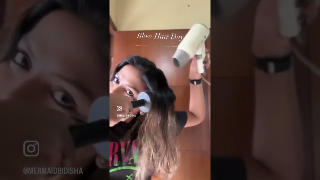 Good hair Day in few minutes | Mermaid Bidisha #hairstyle #blowout #haircare